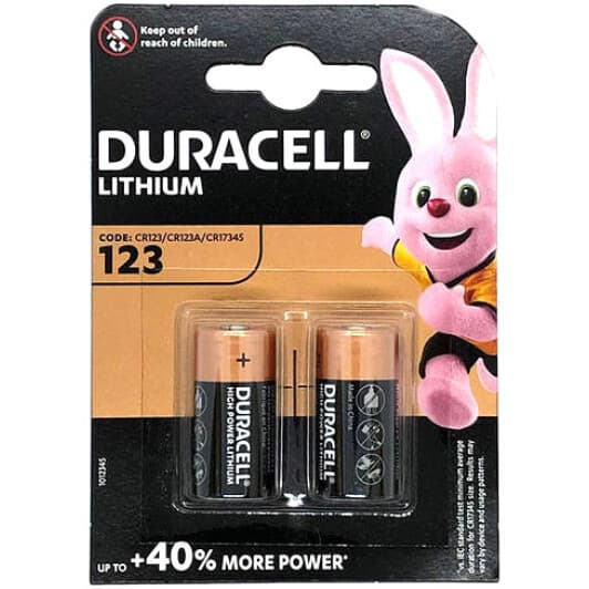 Батарейка Duracell DL123AB2 CR123A 3 V 2 шт