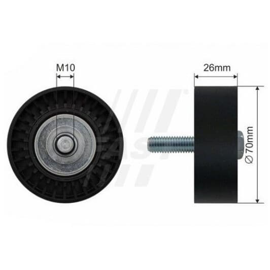 ft44530 Fast Обводной ролик поликлинового ремня