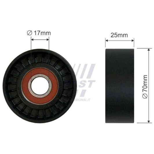 ft44551 Fast Натяжной ролик поликлинового ремня