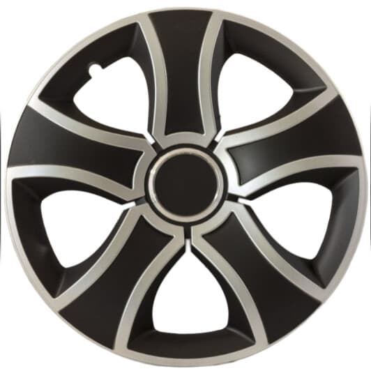 Комплект колпаков на колеса JESTIC Bis Ring Mix цвет черный + серебристый R14