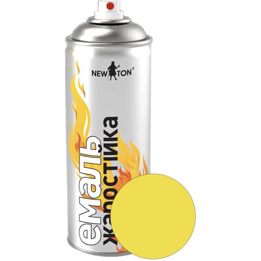 Аэрозольная краска New Ton золотая матовая термостойкая 400 мл