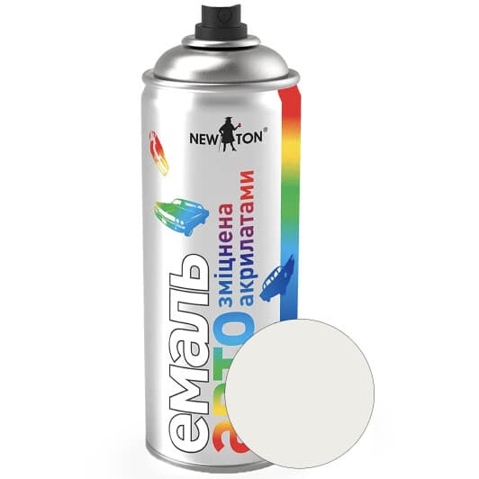 Аэрозольная краска New Ton белая 01 (D31) глянцевая 400 мл