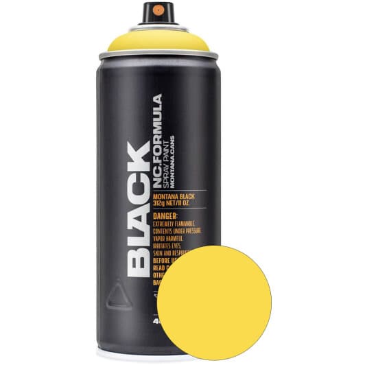 Аэрозольная краска Montana Black NC.Formula Kicking Yellow #FFDA15 матовая 400 мл