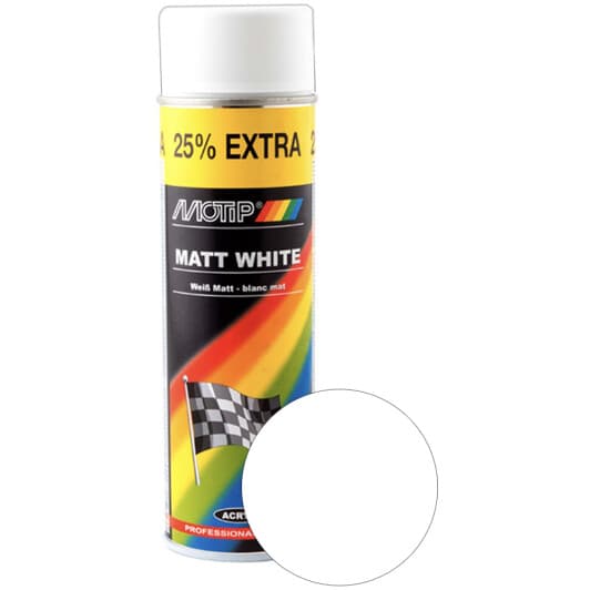 Аерозольна фарба Motip White матова 500 мл