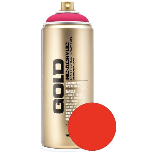 Аерозольна фарба Montana Gold NC-Acrylic Fire Red #FE0001 400 мл