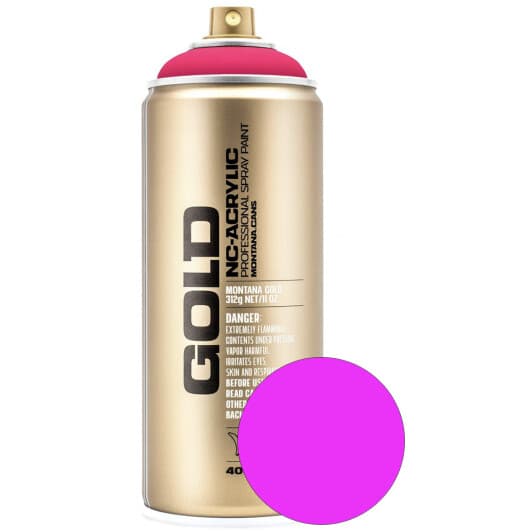 Аэрозольная краска Montana Gold NC-Acrylic Gleaming Pink #FF00FF матовая 400 мл