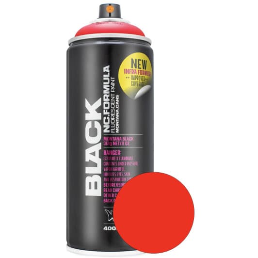 Аэрозольная краска Montana Black NC.Formula Infra Red #FF0000 матовая 400 мл