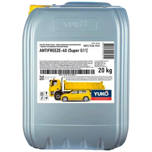 Yuko Super G11 зеленый -40 °C готовый антифриз