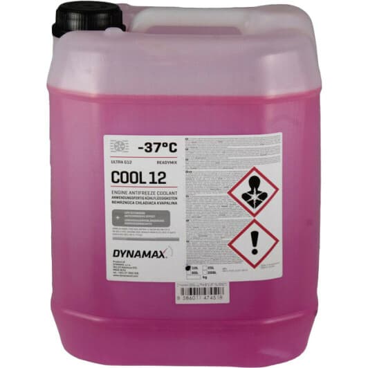 Dynamax Cool Ultra G12 червоний -37 °C, 10 л (503272) готовий антифриз