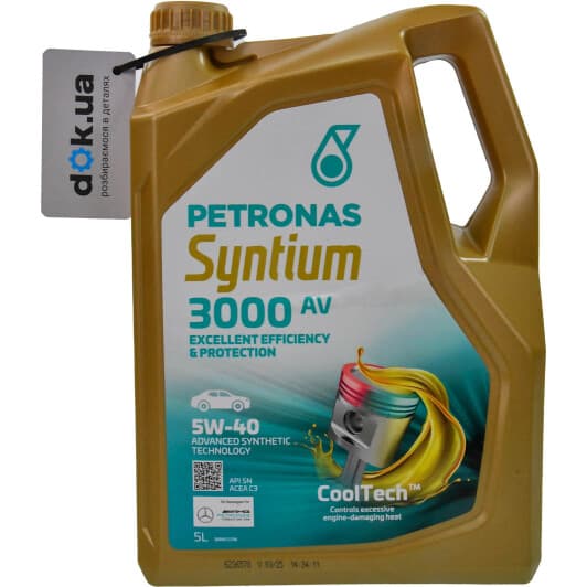 Petronas Syntium 3000 AV 5W-40 (5 л) моторное масло