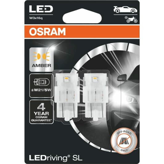 Автолампа Osram LEDriving P21/5W W3x16q 1,3 W 7515DYP-02B