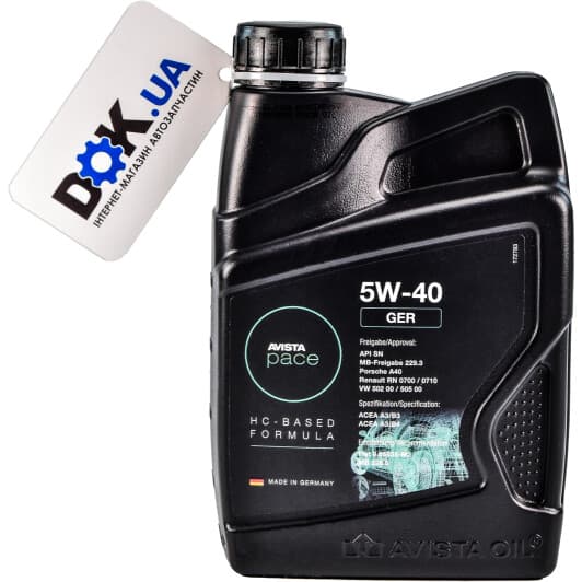 AVISTA Pace GER 5W-40 (1 л) моторное масло