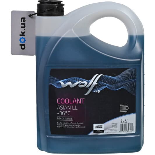 Wolf Coolant Asian LL синій -36 °C, 5 л (1052694) готовий антифриз
