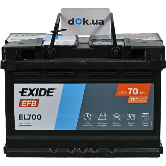 Аккумулятор Exide 6 CT-70-R EFB EL700