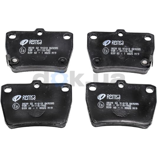 0839.02 Remsa Тормозные колодки