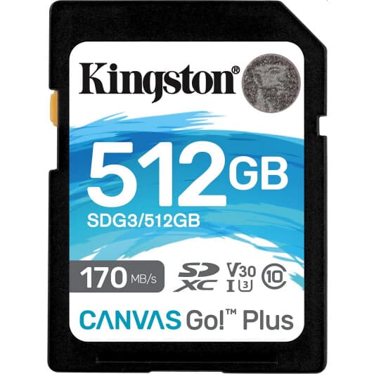 Карта памяти Kingston Canvas Go! Plus SDXC 512 ГБ