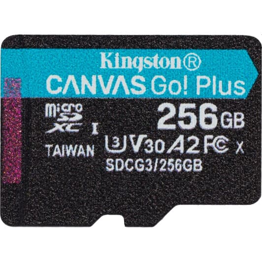 Карта памяти Kingston Canvas Go! Plus microSDXC 256 ГБ