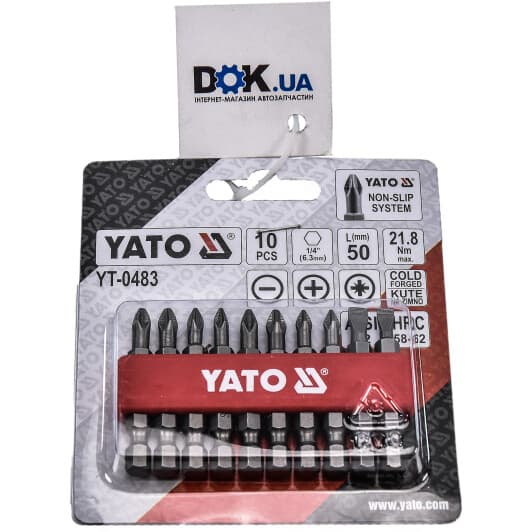 Набір бит Yato YT-0483 10 шт.