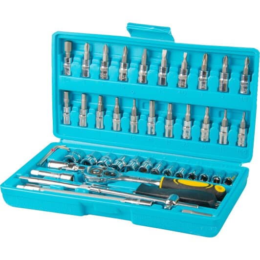 Набор торцевых головок и комплектующих Титул 78-6046 1/4" (46 пр.)