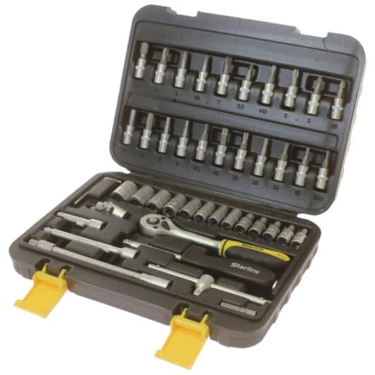 Набір торцевих головок та компонентів Starline NRS4M46 1/4" (46 пр.)