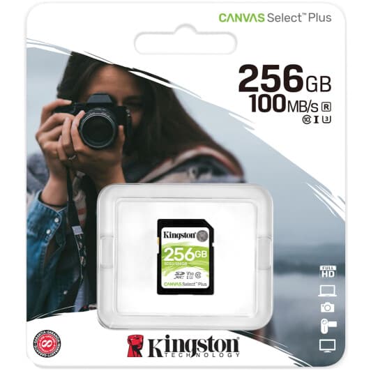 Карта памяти Kingston Canvas Select Plus SDXC 256 ГБ