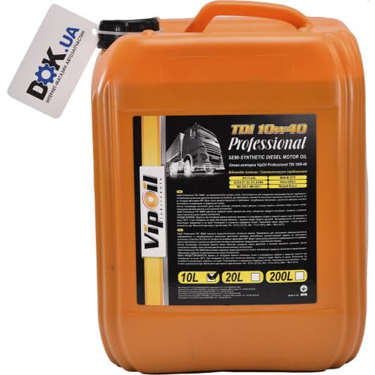 VIPOIL Professional TDI 10W-40 (10 л) моторное масло