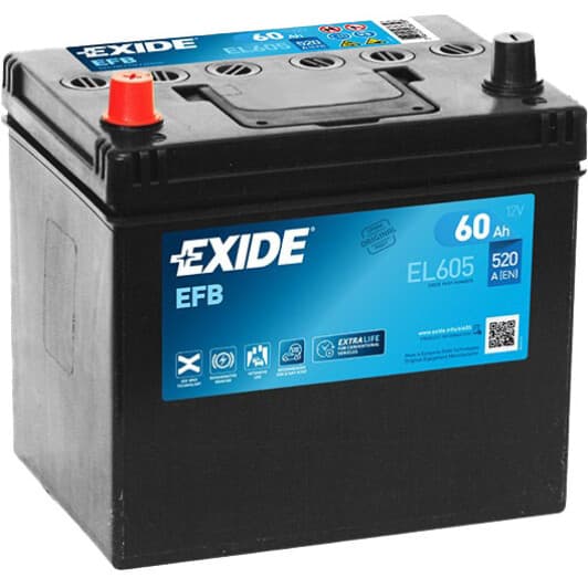 Акумулятор Exide 6 CT-60-L Start-Stop EFB EL605