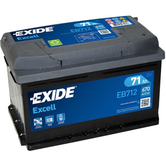 Аккумулятор Exide 6 CT-71-R Excell EB712