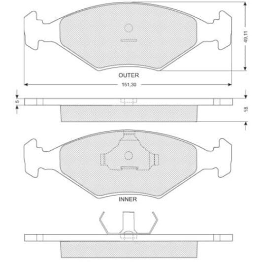 BDS221 Starline Гальмівні колодки