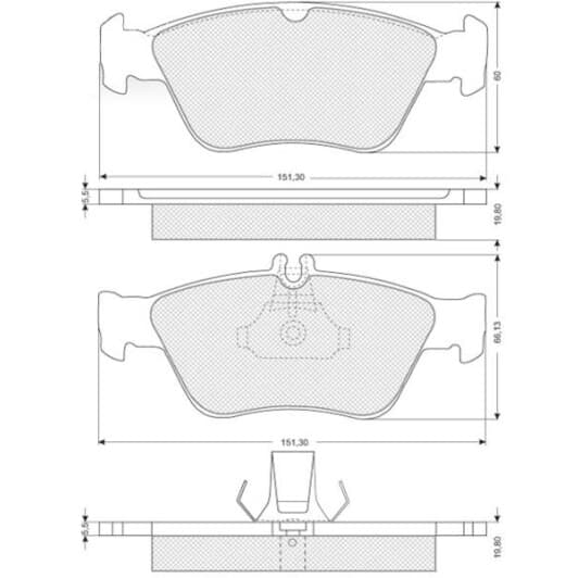 BDS227 Starline Тормозные колодки