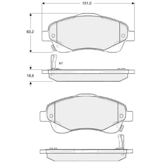 BDS342 Starline Тормозные колодки