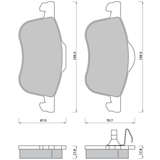 BDS371 Starline Тормозные колодки