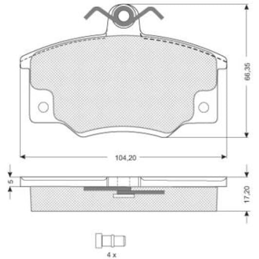 BDS029 Starline Тормозные колодки