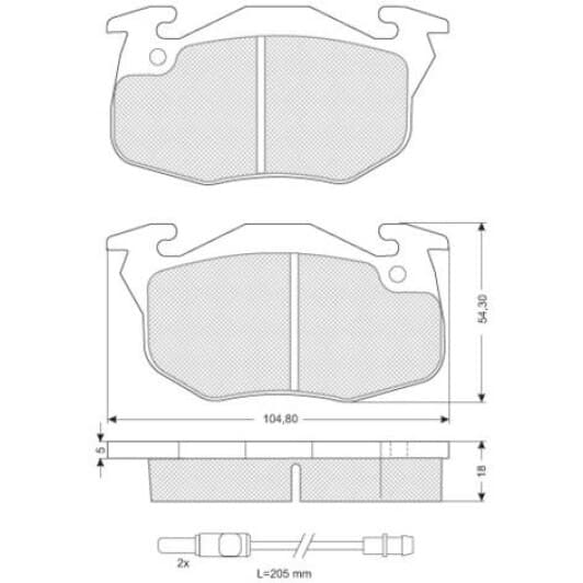 BDS020 Starline Тормозные колодки