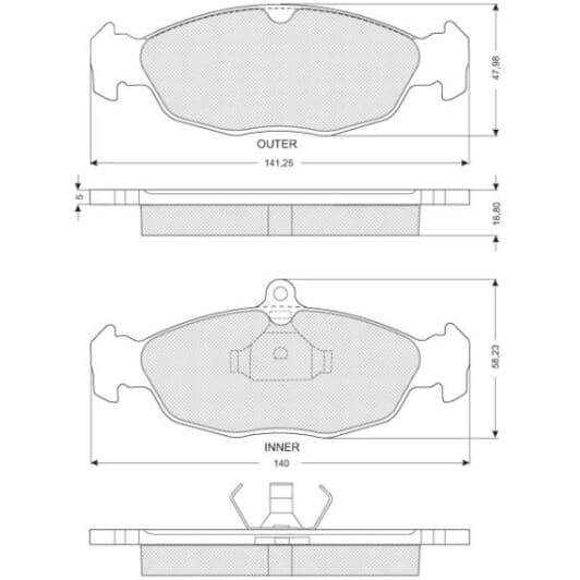 BDS024 Starline Тормозные колодки