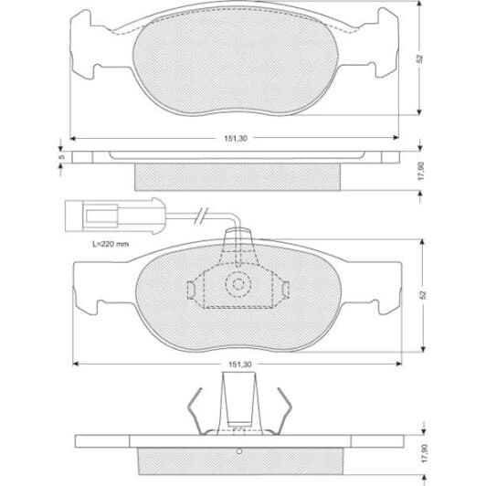 BDS058 Starline Тормозные колодки