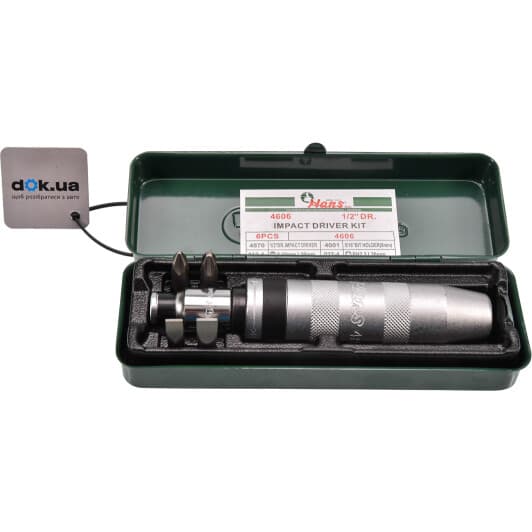 Викрутка ударна з набором бит Hans 4606