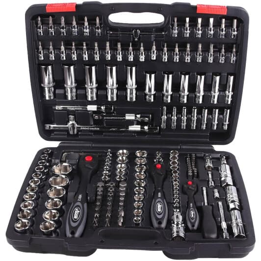 Набір торцевих головок та компонентів Vigor V2461 1/2", 3/8", 1/4" (172 пр.)