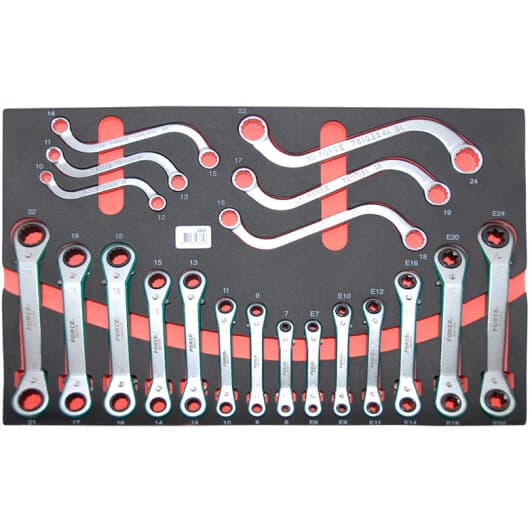 Набор ключей Force 5208 6x7-22x24 мм, E6xE7-E22xE24 20 шт