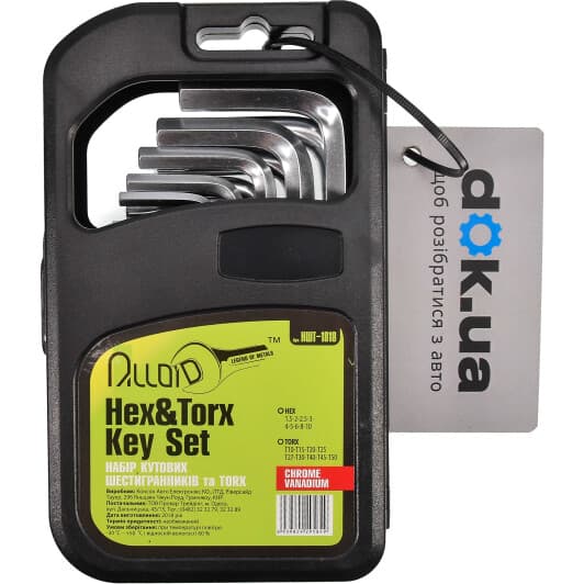 Набор ключей шестигранных Alloid НШТ-1818 1,5-10 мм, T10-T50 18 шт