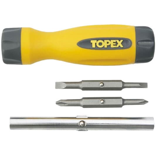 Отвертка с набором бит Topex 39D516