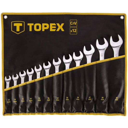 Набір ключів ріжково-накидних Topex 35D758 13-32 мм 12 шт