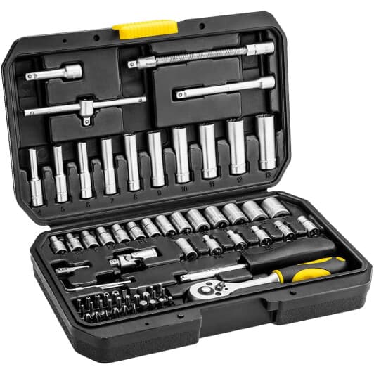 Набір бит та торцевих головок з тріскачкою Topex 38D693 60 шт.