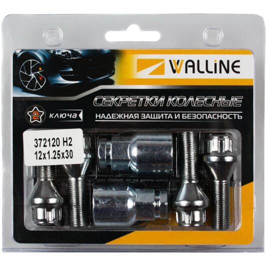 Комплект болтів-секреток із ключем WALLINE 372120h2