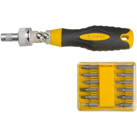 Набір бит з тріскачкою Topex 39D525 12 шт.