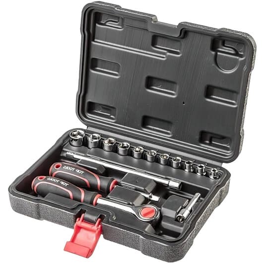 Набор торцевых головок и комплектующих Top Tools 38D525 1/4" (15 пр.)