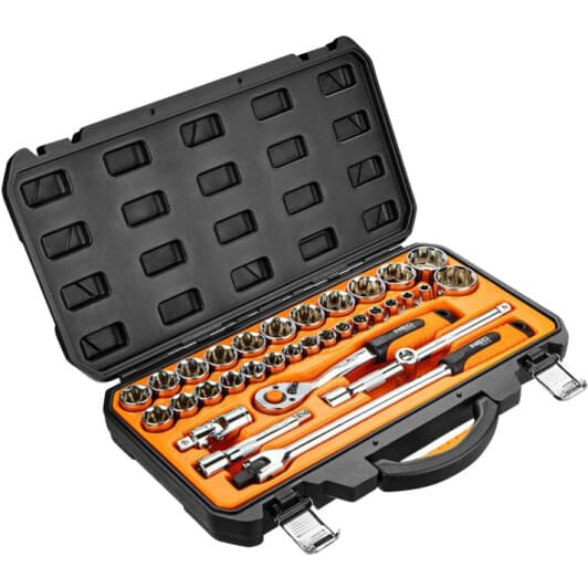 Набор торцевых головок и комплектующих Neo Tools 08-692 1/2" (33 пр.)