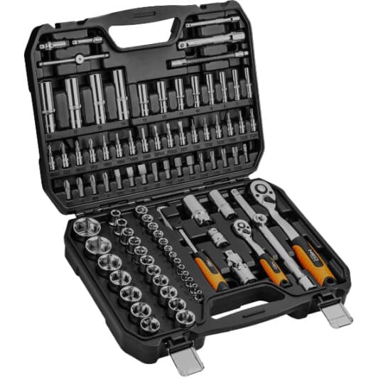 Набір торцевих головок та компонентів Neo Tools 08-665 1/2", 1/4", 5/16" (94 пр.)