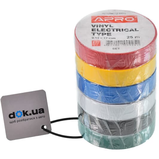 Набор изоленты Apro et25set ассорти ПВХ 6 шт