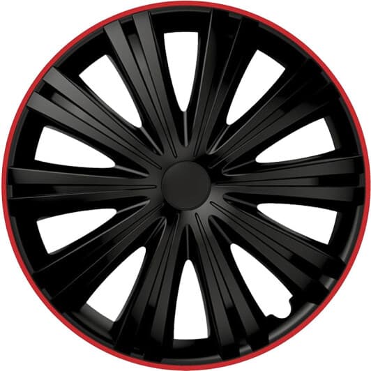 Комплект ковпаків на колеса Argo Giga R колір чорний + червоний R15